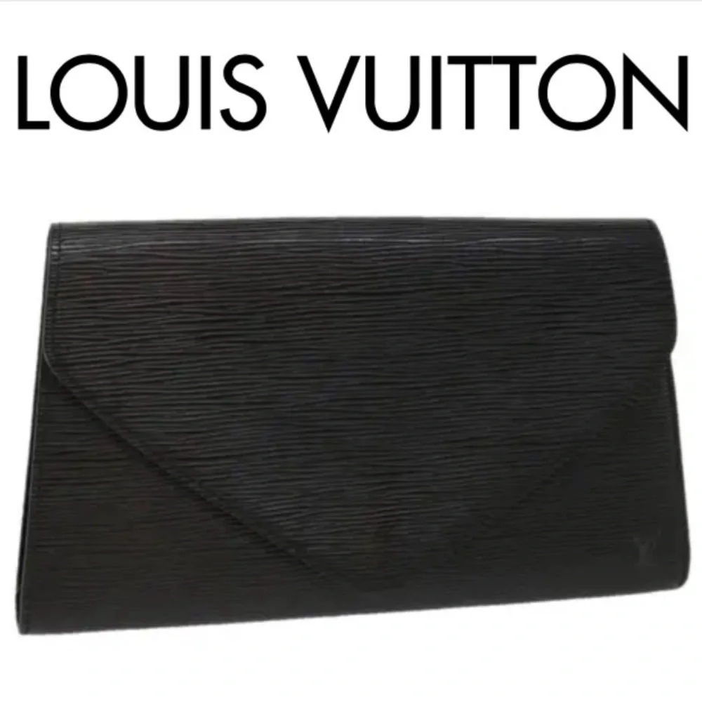 Louis Vuitton Noir EPIi Leather Art Deco Clutch, Crossbody & Shoulder Bag ~ EUC